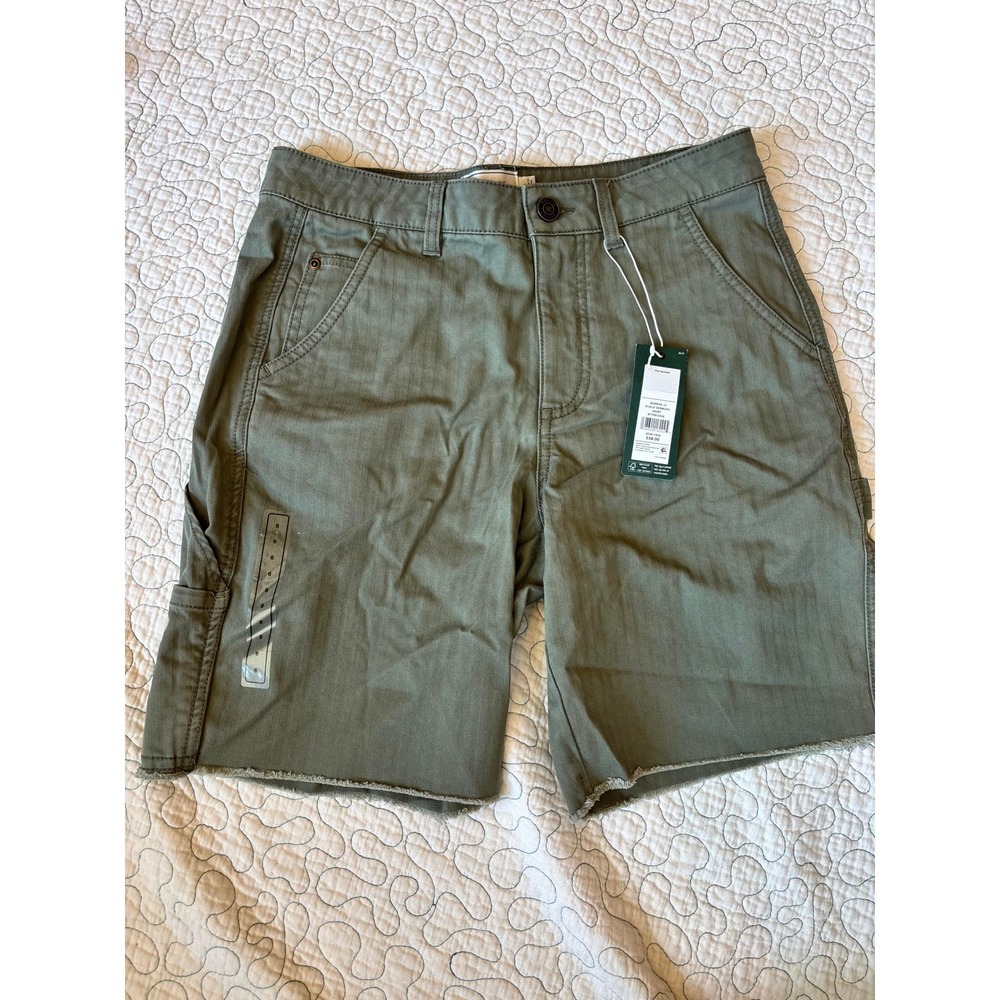 Alpine Design Womens 8" Bermuda Short Bitter Sage Green‎ Herringbone Utility 6